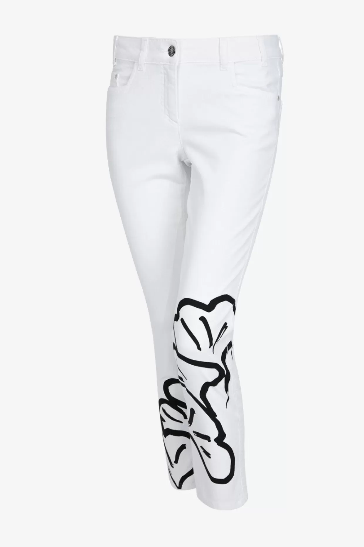 Skinny Jeans Mit Blumenprint-Sportalm Hot